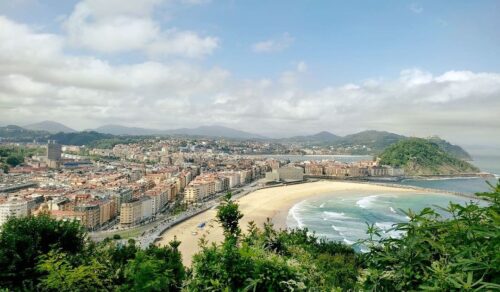 Playa de la Zurriola en San Sebastián