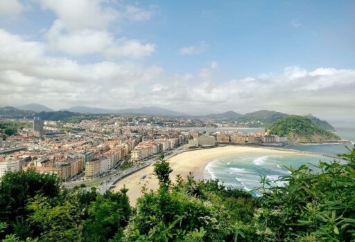 Playa de la Zurriola en San Sebastián